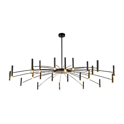 Modern Adjustable Metal LED Chandelier Minimalist Linear Ceiling Light