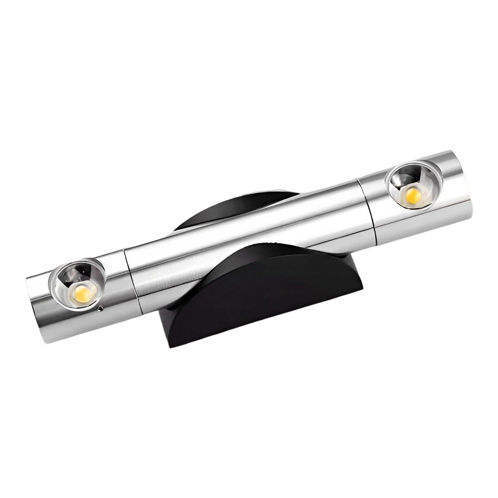 Adjustable Up Down LED Wall Washer Lamp Modern Cylindrical Staircase Hallway Living Room Black Silver