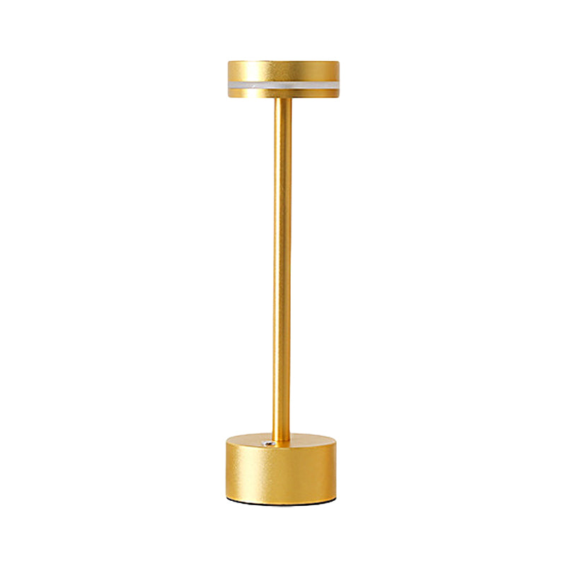 Rod Aluminium Rechargeable Table Lamp Touch Control Black Gold Coffee Gray
