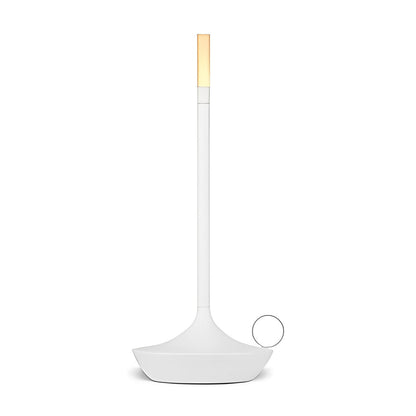 Candle Wick Aluminium LED Table Lamp Cordless Stepless Dimming Black Gold Silver White