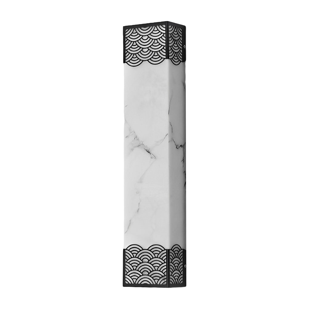Modern LED Outdoor Wall Sconce Stainless Steel Resin Lattice Shade 20W 3CCT Black Yard Gate Garden