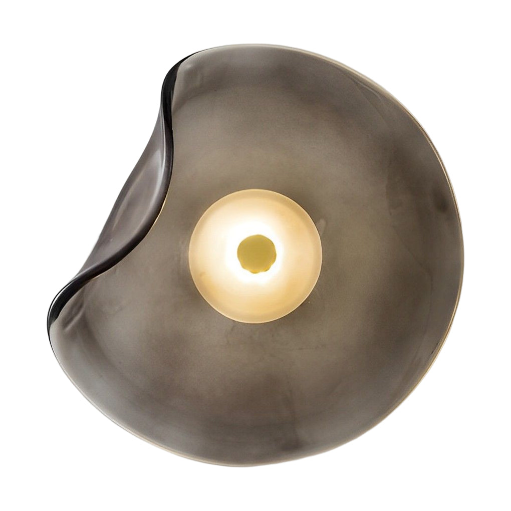 Irregular Round Glass Wall Sconce – Postmodern Artistic Ambient Wall Light