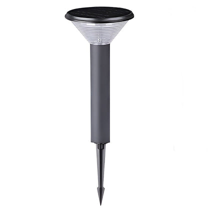 Tapered Solar LED Pathway Light Black Frosted Aluminum 3-CCT 4400mAh Base or Insert 2 Heights