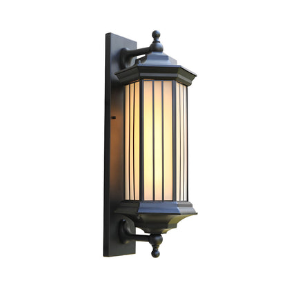 Retro Modern LED Outdoor Wall Sconce Cast Aluminum Mission Style IP23 Black 3000K 23 Inch