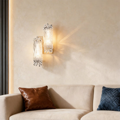 Modern Crystal LED Wall Sconce – Minimalist Gold Aluminum Luxury Wall Light
