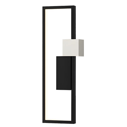 Rectangular Three-Color LED Wall Sconce Modern Nordic Bedroom Hallway Black Gold