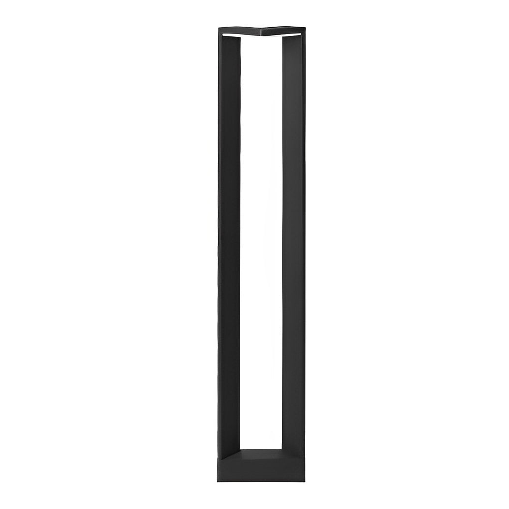 Linear Frame LED Pathway Light Black Aluminum 12W Geometric Outdoor Landscape 3 Heights