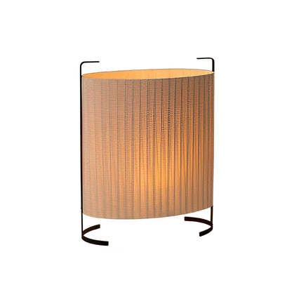Japanese-Style Fabric Drum LED Outdoor Floor Lamp IP54 Aluminium 12W 3000K