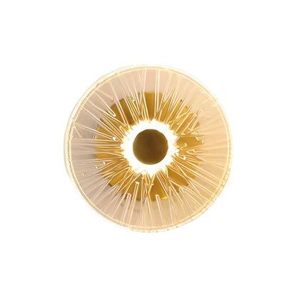 Post-Modern Round Glass Wall Sconce Luxury LED Gold Multi-Light Bedroom Living Room