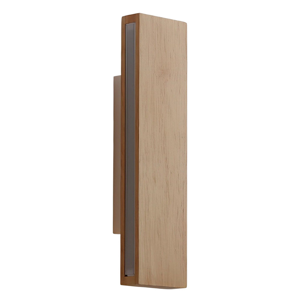 Wood LED Wall Sconce Rotatable Minimalist Warm White Bedroom Hallway 3 Sizes
