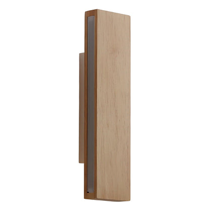 Wood LED Wall Sconce Rotatable Minimalist Warm White Bedroom Hallway 3 Sizes