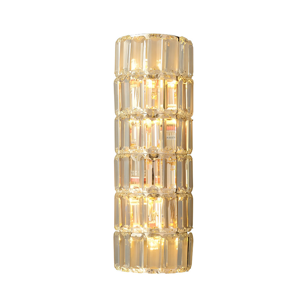 Luxury Crystal Wall Sconce — Modern 3-Step Dimming LED Wall Light