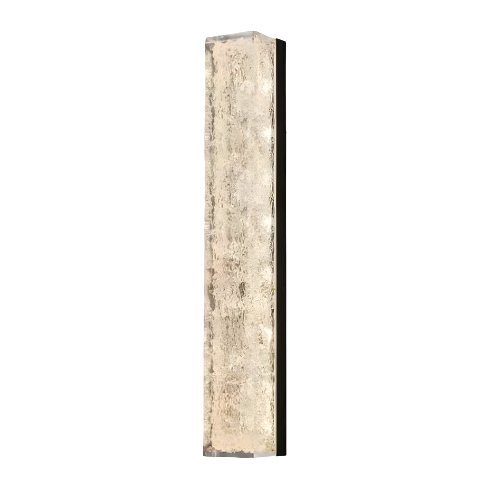Brass Ice Resin Linear LED Wall Sconce 3000K 24W/36W Modern Luxury Indoor 2 Heights