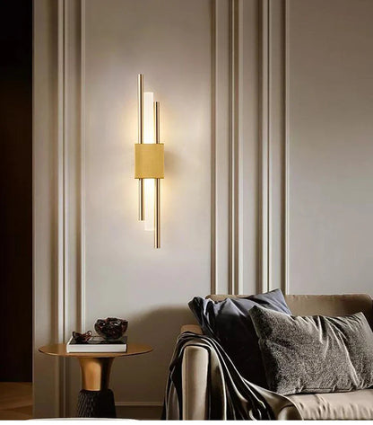 Modern Gold LED Wall Sconce Touch Dimmable Nordic Bedside Bedroom Left Right