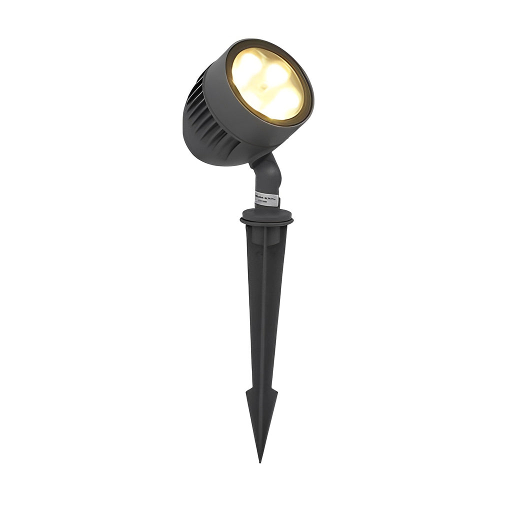 Hardwired LED Outdoor Landscape COB Spotlight 6W Adjustable Aluminum Glass IP65 3000K 110-220V Black