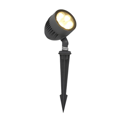 Hardwired LED Outdoor Landscape COB Spotlight 6W Adjustable Aluminum Glass IP65 3000K 110-220V Black
