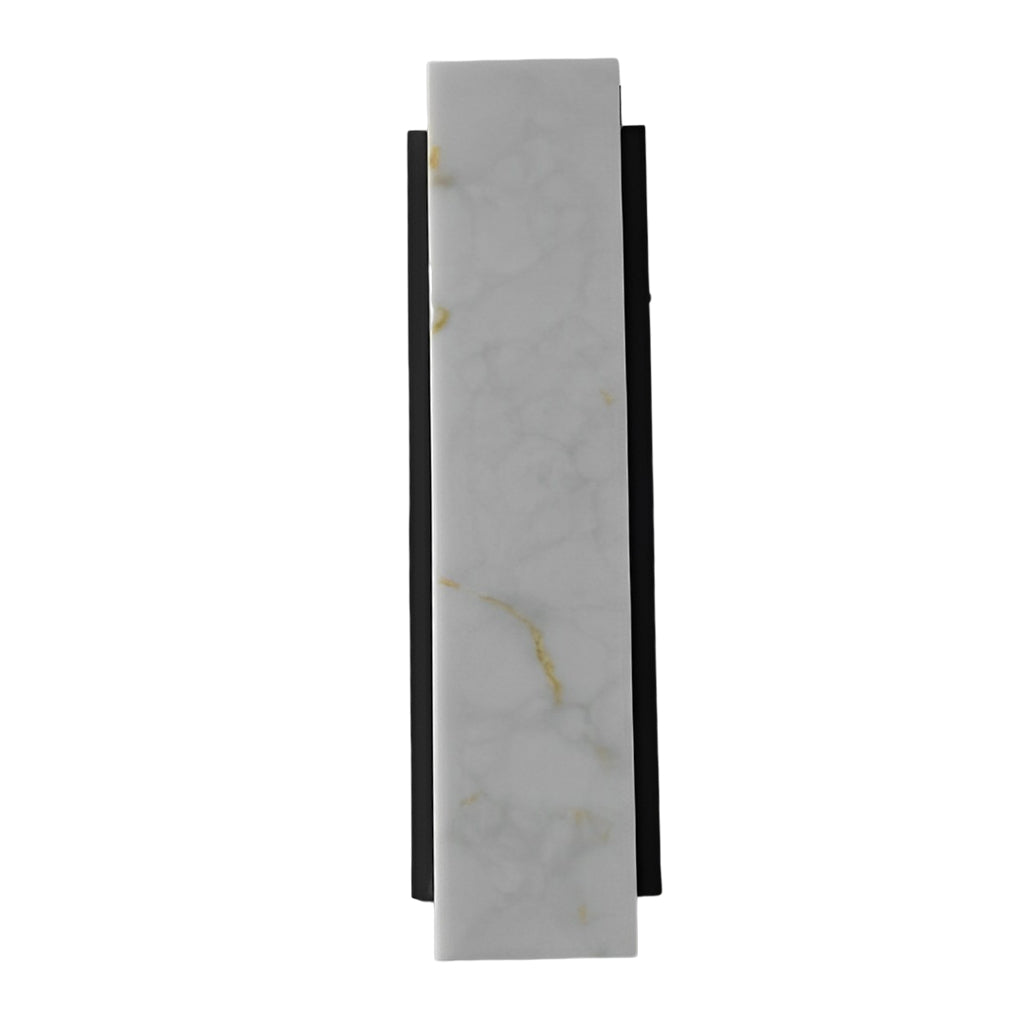 Modern Black Outdoor Wall Sconce Marble Diffuser LED IP65 3 Heights
