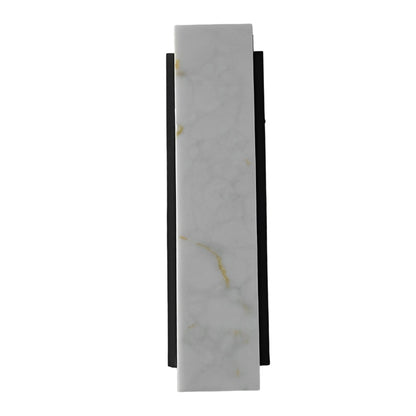 Modern Black Outdoor Wall Sconce Marble Diffuser LED IP65 3 Heights