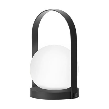 Modern Rechargeable LED Table Lamp Opal Globe Shape RGB Touch Dimmable Remote Control IP65 Black White 10 Inch