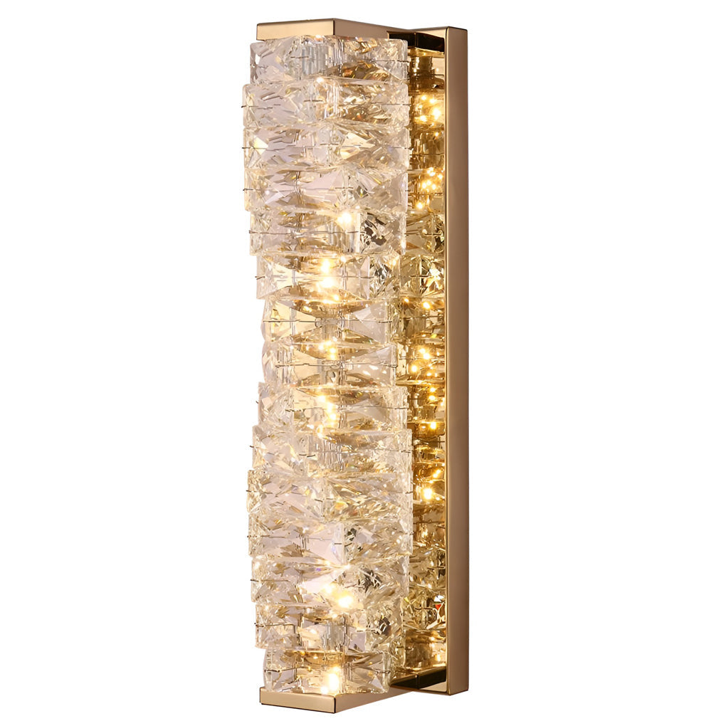 Creative Crystal Three-Step Dimming LED Wall Sconce — Modern Crystal Wall Light
