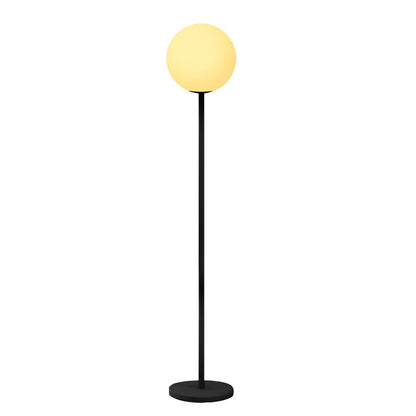 Modern Floor Lamp RGB 16 Color LED Globe App Control Dimmable Black Metal PE Shade Living Room Bedroom 60 Inch