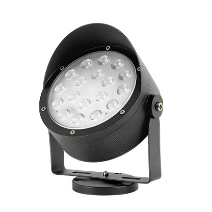 Hardwired LED Outdoor Spotlight 24W Die-Cast Aluminum 3000K IP65 Adjustable Dual Mount Base or Ground Insert