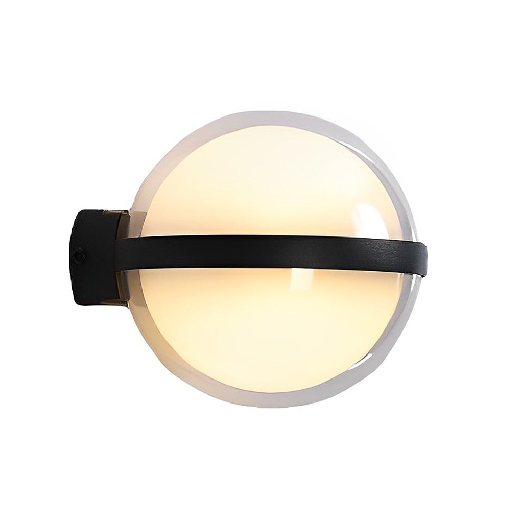 Modern Round Outdoor Wall Sconce Up Down LED 3 CCT Nordic Iron Acrylic