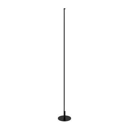 Minimalist Linear LED Outdoor Floor Lamp IP65 Solar/Plug-In Black Aluminium 3000K