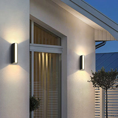 Modern LED Outdoor Wall Sconce 3-Way Up Down Forward OSRAM IP65 Black 2 Sizes