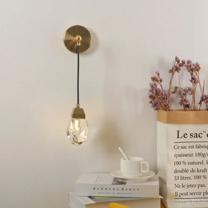 Modern Glass Wall Sconce Gold G9 Minimalist Bedroom Living Room