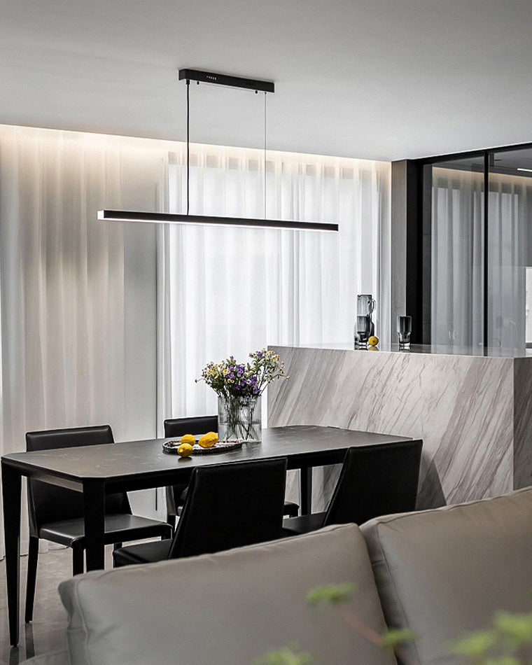 Modern Linear LED Pendant Light – Kitchen Island & Dining Bar Fixture