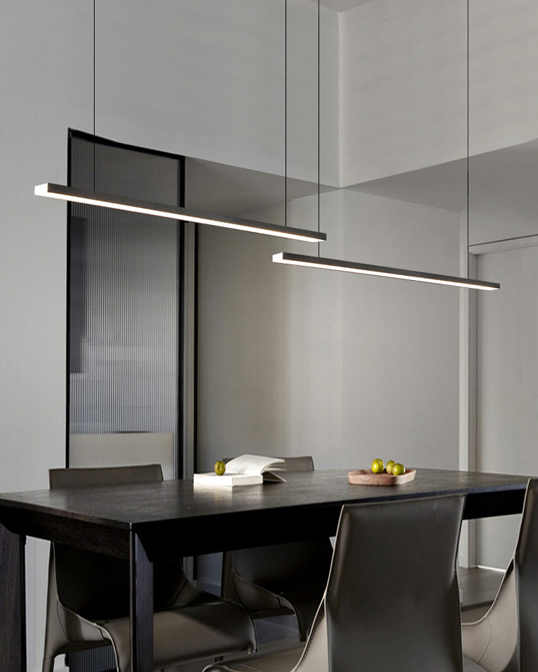 Modern Linear LED Pendant Light – Kitchen Island & Dining Bar Fixture