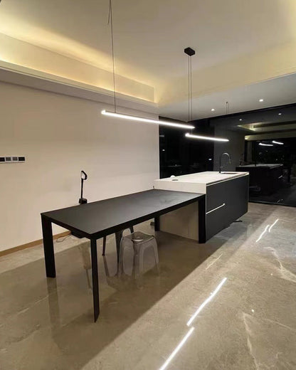 Modern Linear LED Pendant Light – Kitchen Island & Dining Bar Fixture