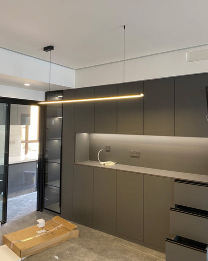 Modern Linear LED Pendant Light – Kitchen Island & Dining Bar Fixture