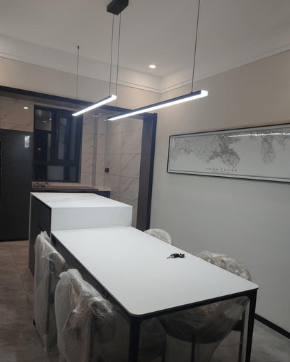 Modern Linear LED Pendant Light – Kitchen Island & Dining Bar Fixture