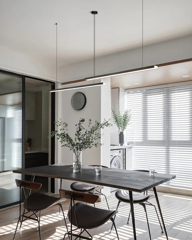 Modern Linear LED Pendant Light – Kitchen Island & Dining Bar Fixture