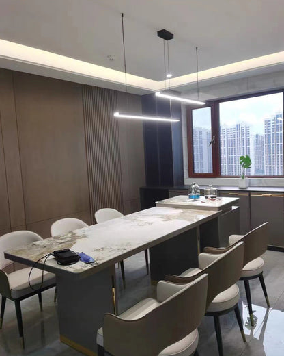 Modern Linear LED Pendant Light – Kitchen Island & Dining Bar Fixture