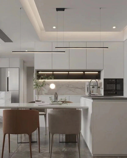 Modern Linear LED Pendant Light – Kitchen Island & Dining Bar Fixture