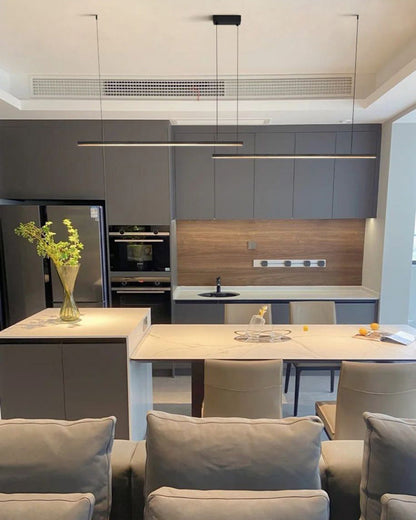 Modern Linear LED Pendant Light – Kitchen Island & Dining Bar Fixture