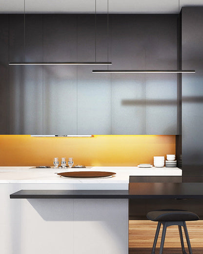 Modern Linear LED Pendant Light – Kitchen Island & Dining Bar Fixture
