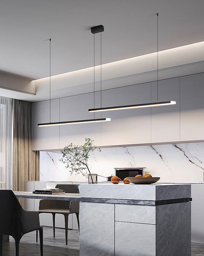 Modern Linear LED Pendant Light – Kitchen Island & Dining Bar Fixture