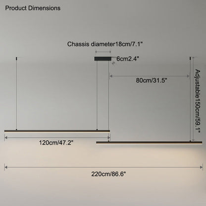 Modern Linear LED Pendant Light – Kitchen Island & Dining Bar Fixture