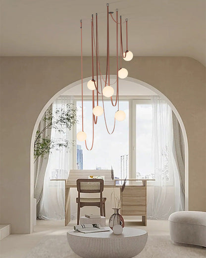 Luminis Belt Pendant Chandelier – Modular Multi-Light Statement Fixture