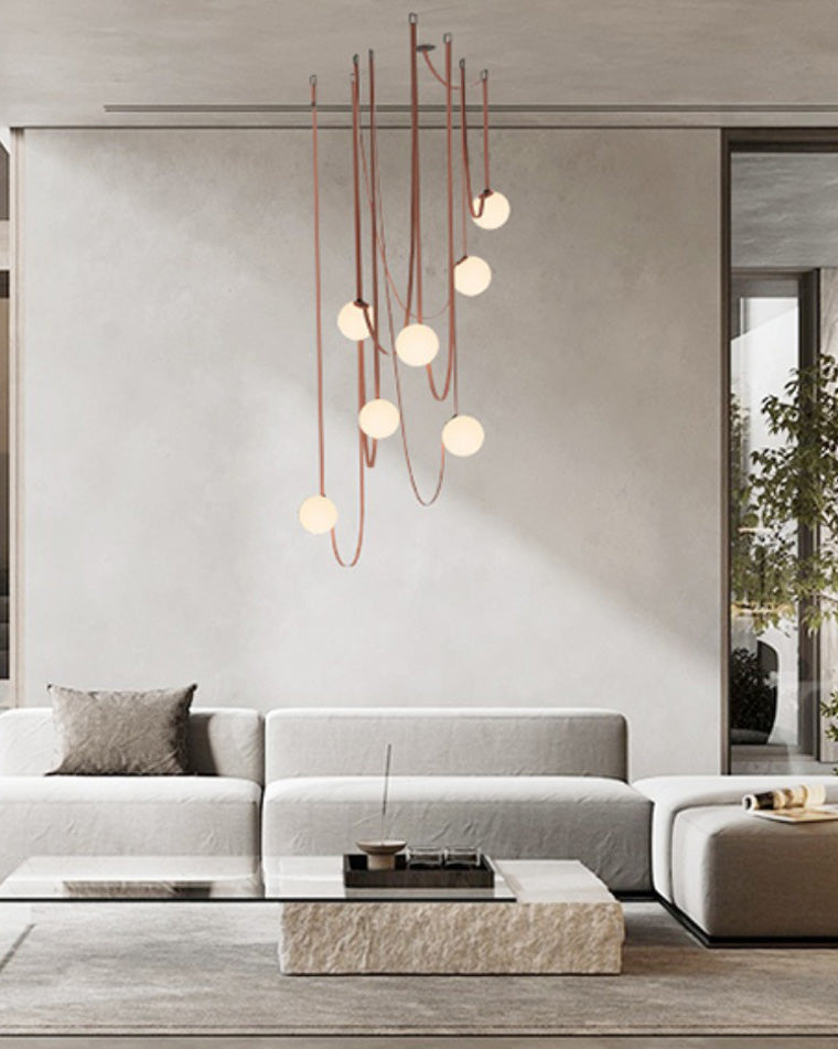 Luminis Belt Pendant Chandelier – Modular Multi-Light Statement Fixture