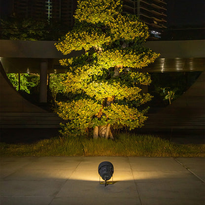 Hardwired LED Outdoor Spotlight 8W or 15W Cree Chip Adjustable Die-Cast Aluminum IP65 3000K Sand Gray Floor Mount