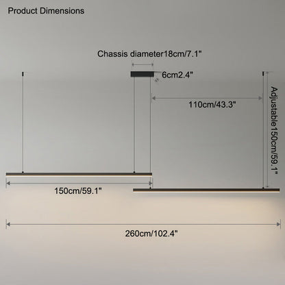 Modern Linear LED Pendant Light – Kitchen Island & Dining Bar Fixture