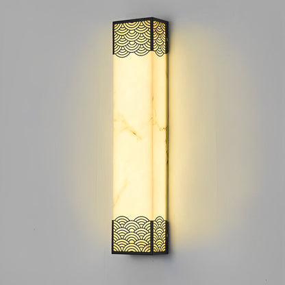 Modern LED Outdoor Wall Sconce Stainless Steel Resin Lattice Shade 20W 3CCT Black Yard Gate Garden