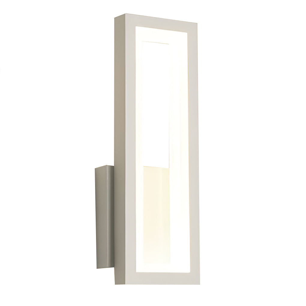 Rectangular LED Wall Sconce Minimalist Nordic Modern Bedroom Hallway Black White Gold
