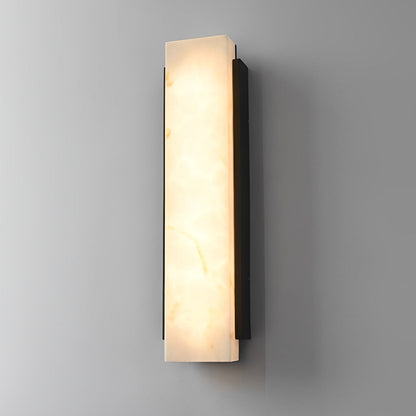 Modern Black Outdoor Wall Sconce Marble Diffuser LED IP65 3 Heights