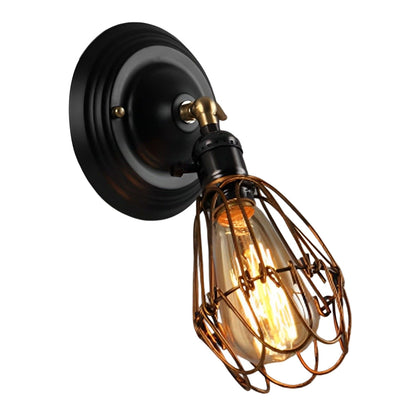 Adjustable Vintage Industrial Wall Sconce – Directional Iron Wall Lamp